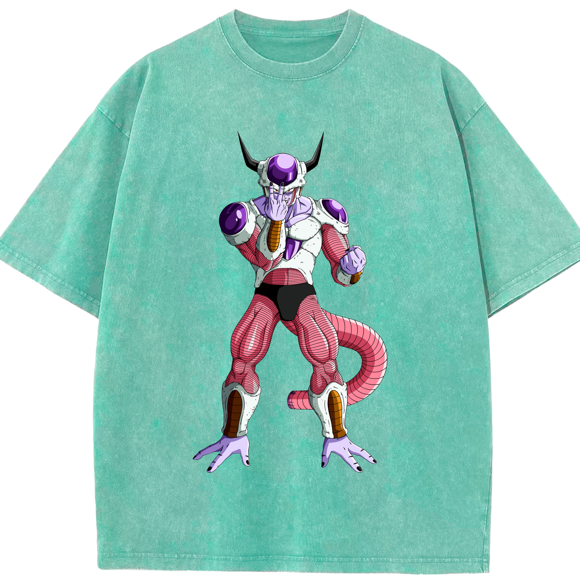（画像用） ドラゴンボール フリーザ DRAGON BALL Frieza 綿100% ヴィンテージ風 半袖Tシャツ（フロントプリント）